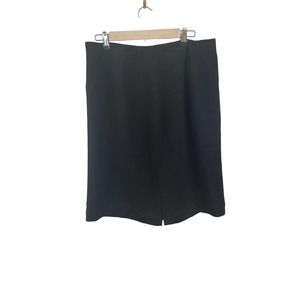 NWT Kate Hill Knee Length A Line Black Skirt Size 16W